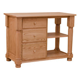 Red Oak Kitchen Island - Top and Base